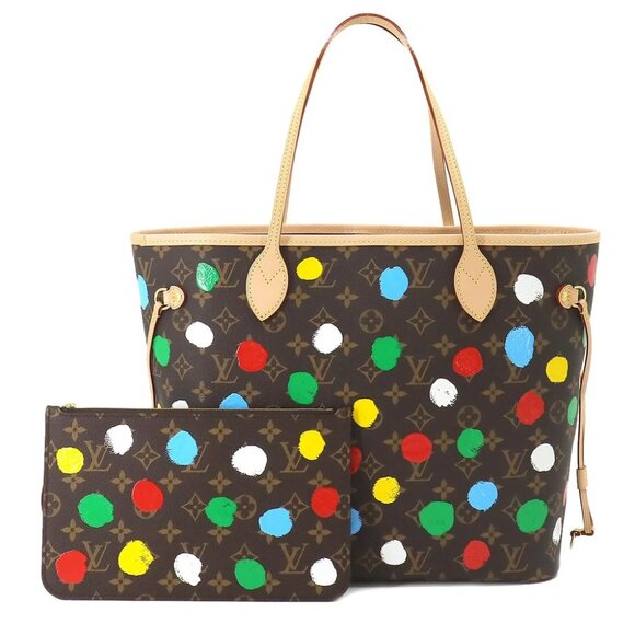 LOUIS VUITTON Monogram LVxYK Painted Dots Neverfull MM Tote Bag M46381 90217072 - Picture 1 of 8